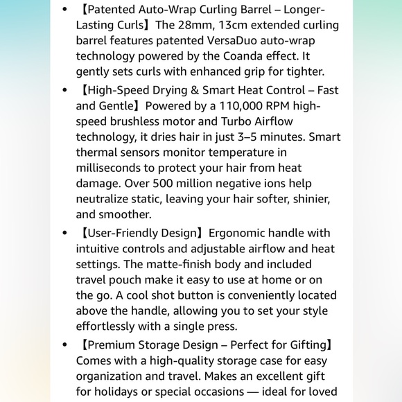 NWT GlamUp dyson dupe Hot Styler Interchangeable Attachments Auto Wrap Curler - Picture 13 of 16